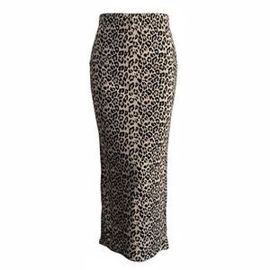 Fashion Nova leopard Animal Print long Maxi skirt M Column skirt